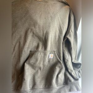 CARHARTT Original‎ Fit Pullover Hoodie Sweatshirt Black Distressed